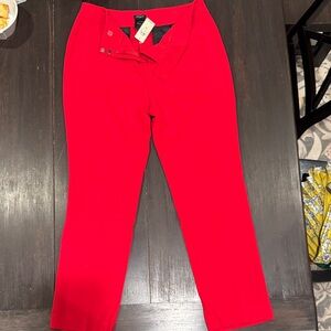 Ann Taylor Bold Red Trousers